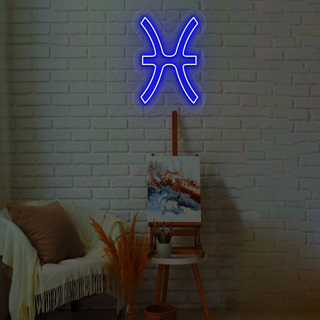 Pisces Zodiac Neon Sign | CNUS013601 | Blue