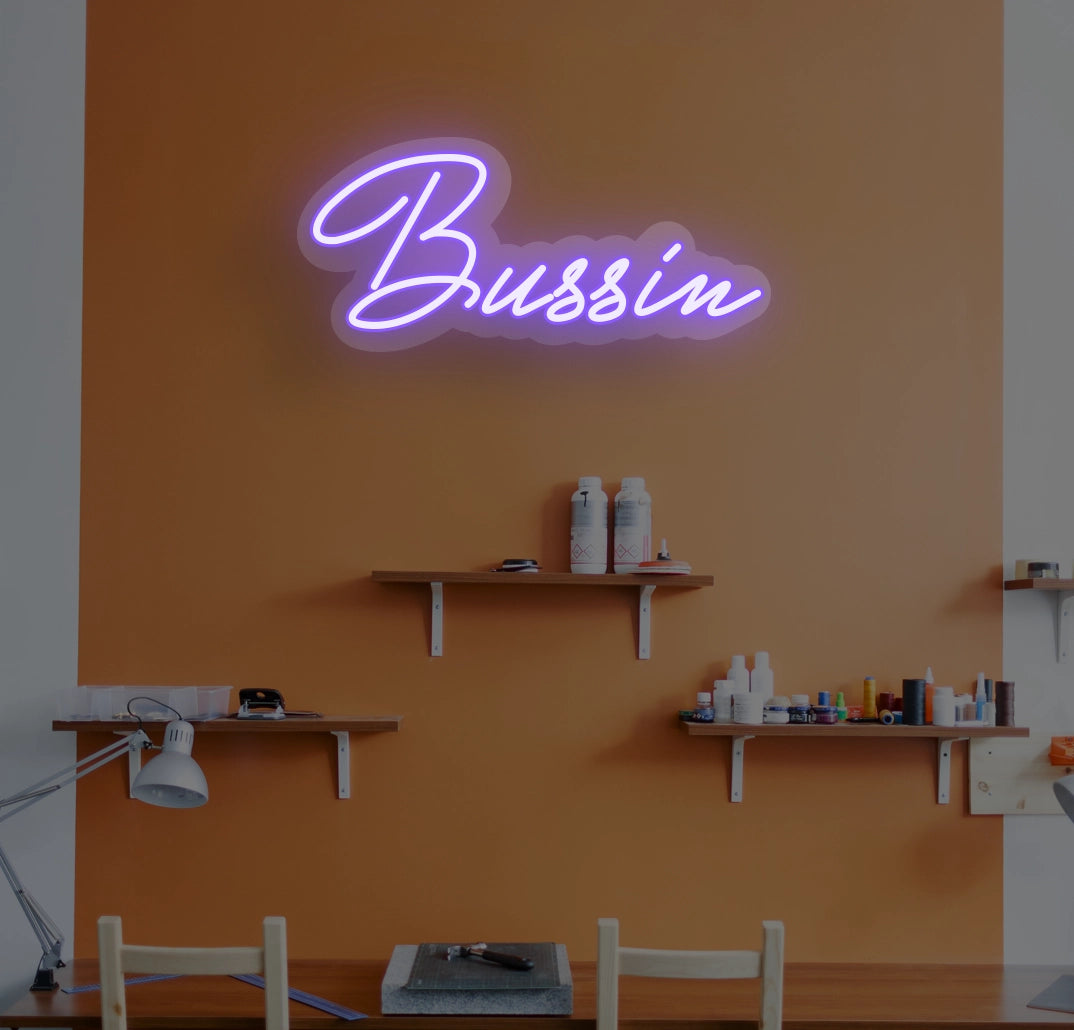 Bussin Neon Sign | Purple