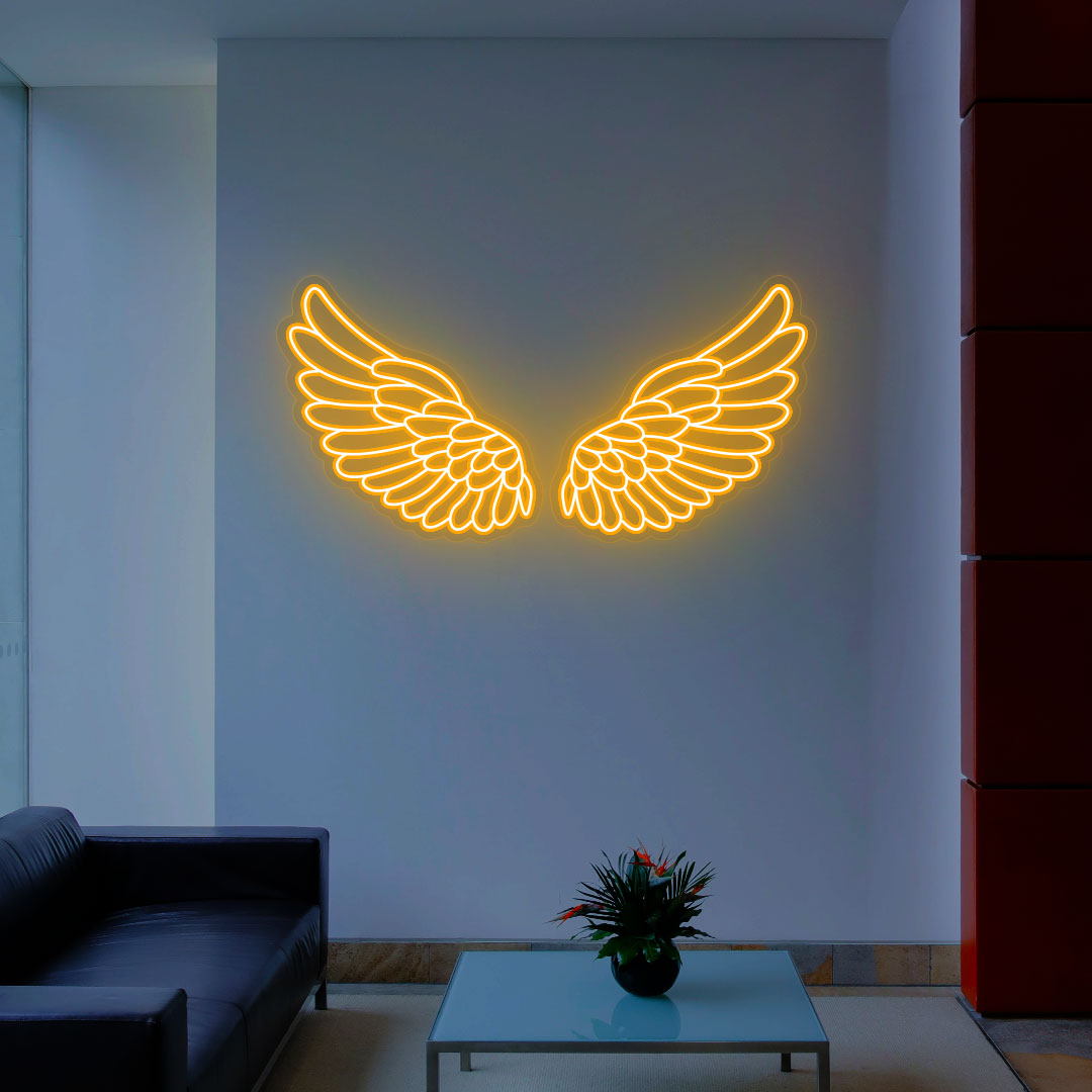 ArchAngel Wings Neon Sign | Orange
