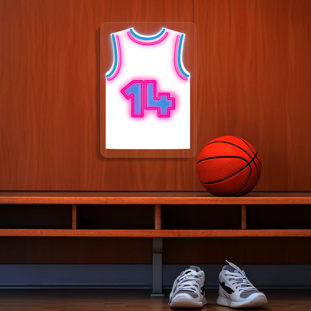 Miami Herro 14 Jersey Basketball Neon Artwork