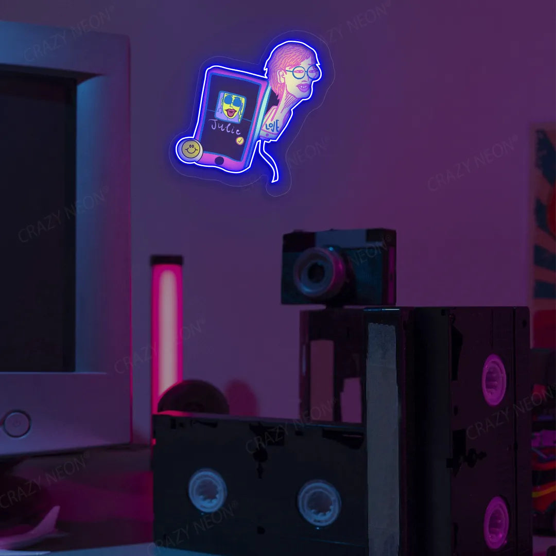 Stream On Air Neon Artwork | Blue