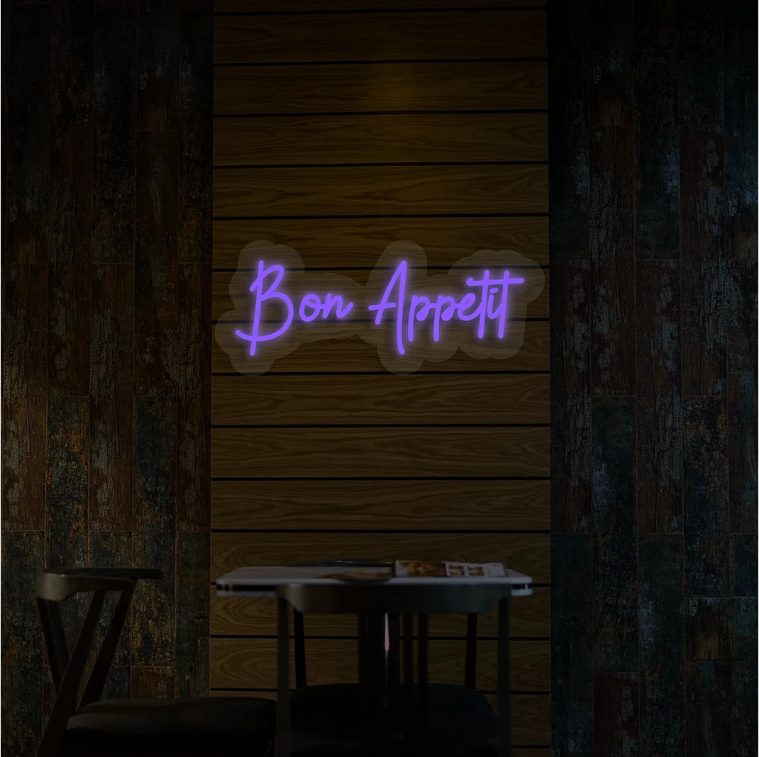 Bon Appetit Neon Sign | Purple