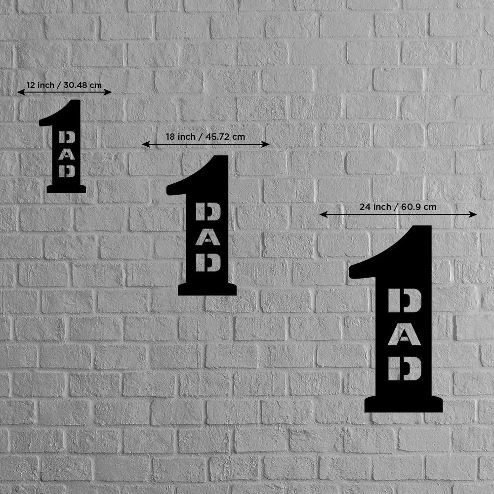 Number One Dad Metal Wall Art - Gift For Dad
