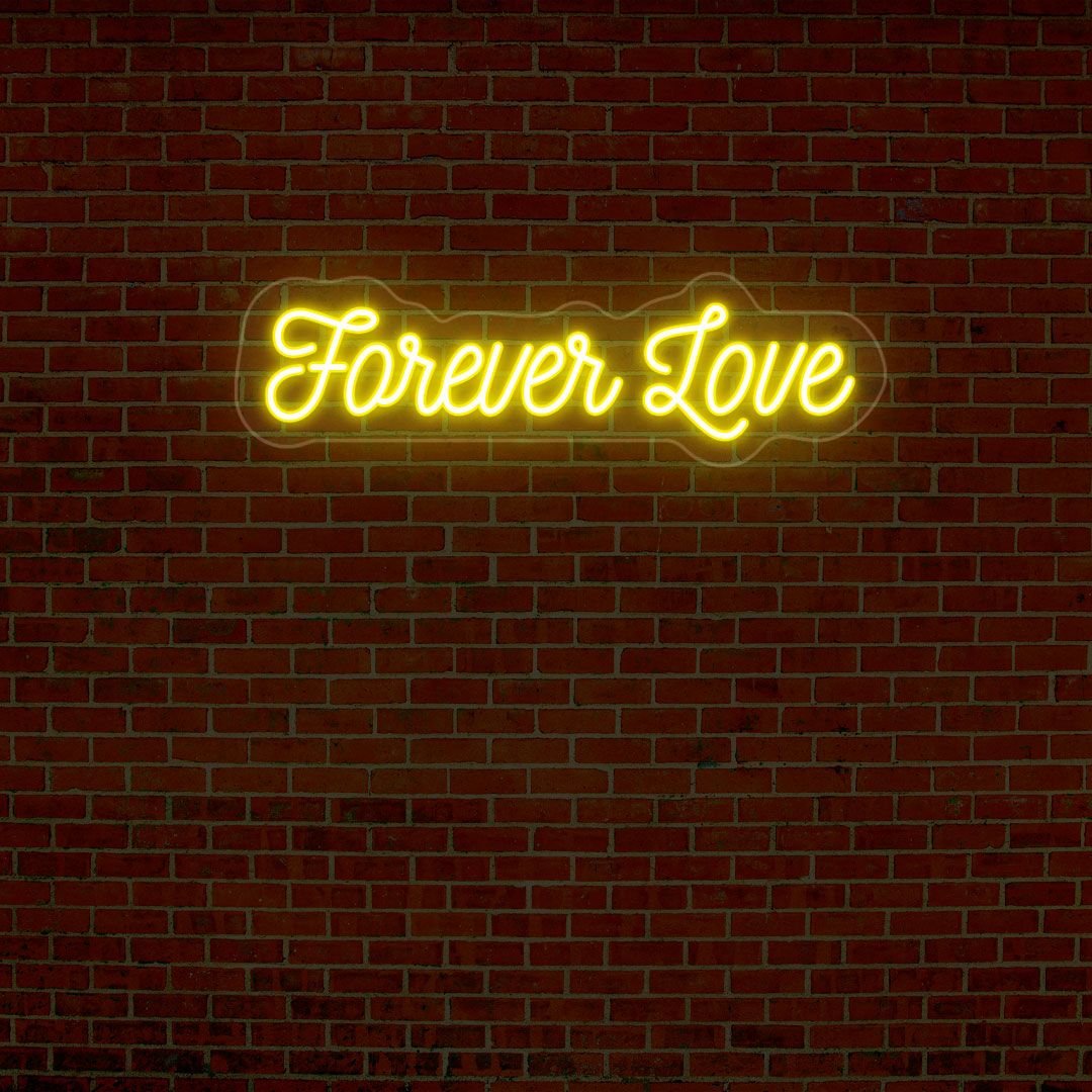 Forever Love Neon Sign | Yellow