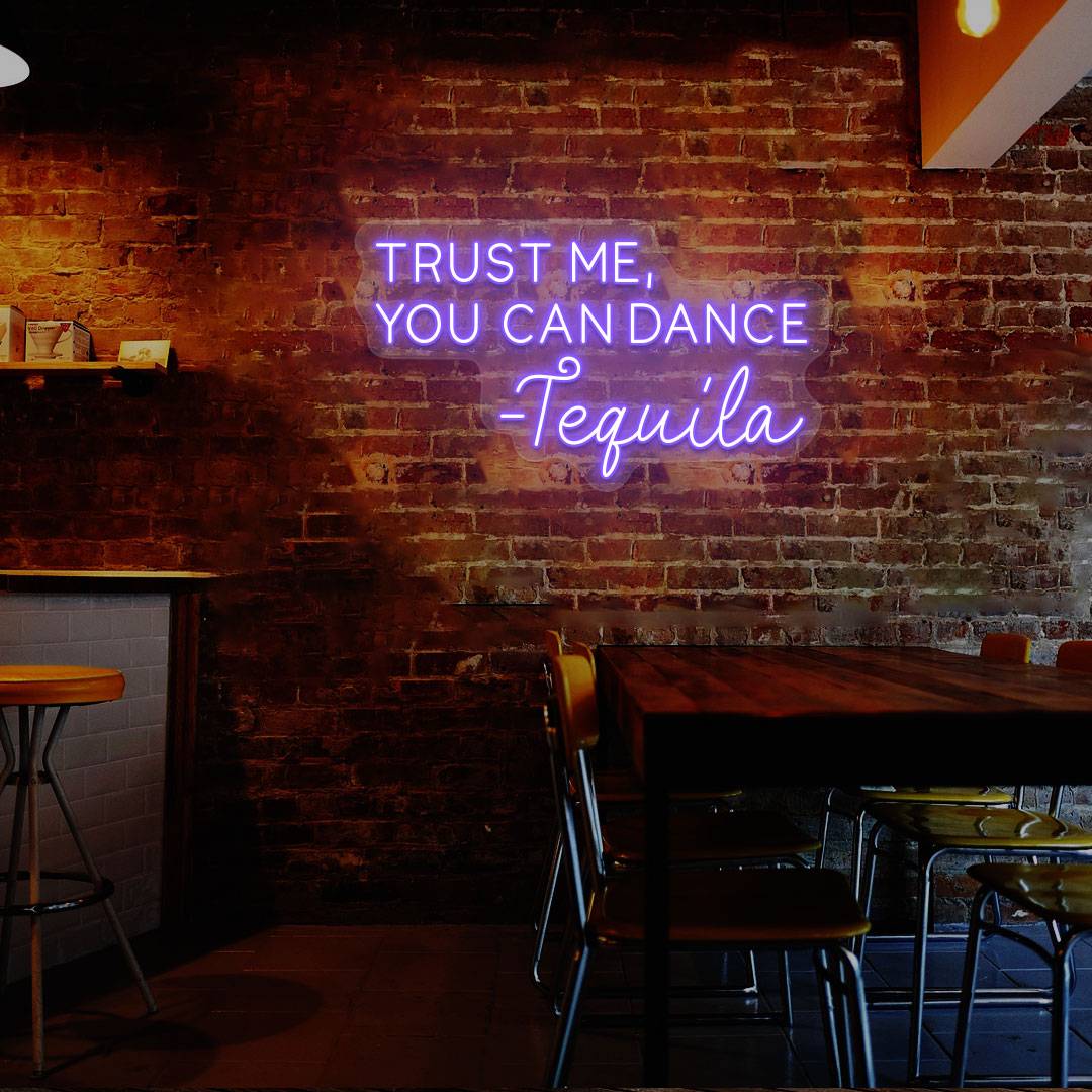 Trust Me You Can Dance Neon Sign | Purple