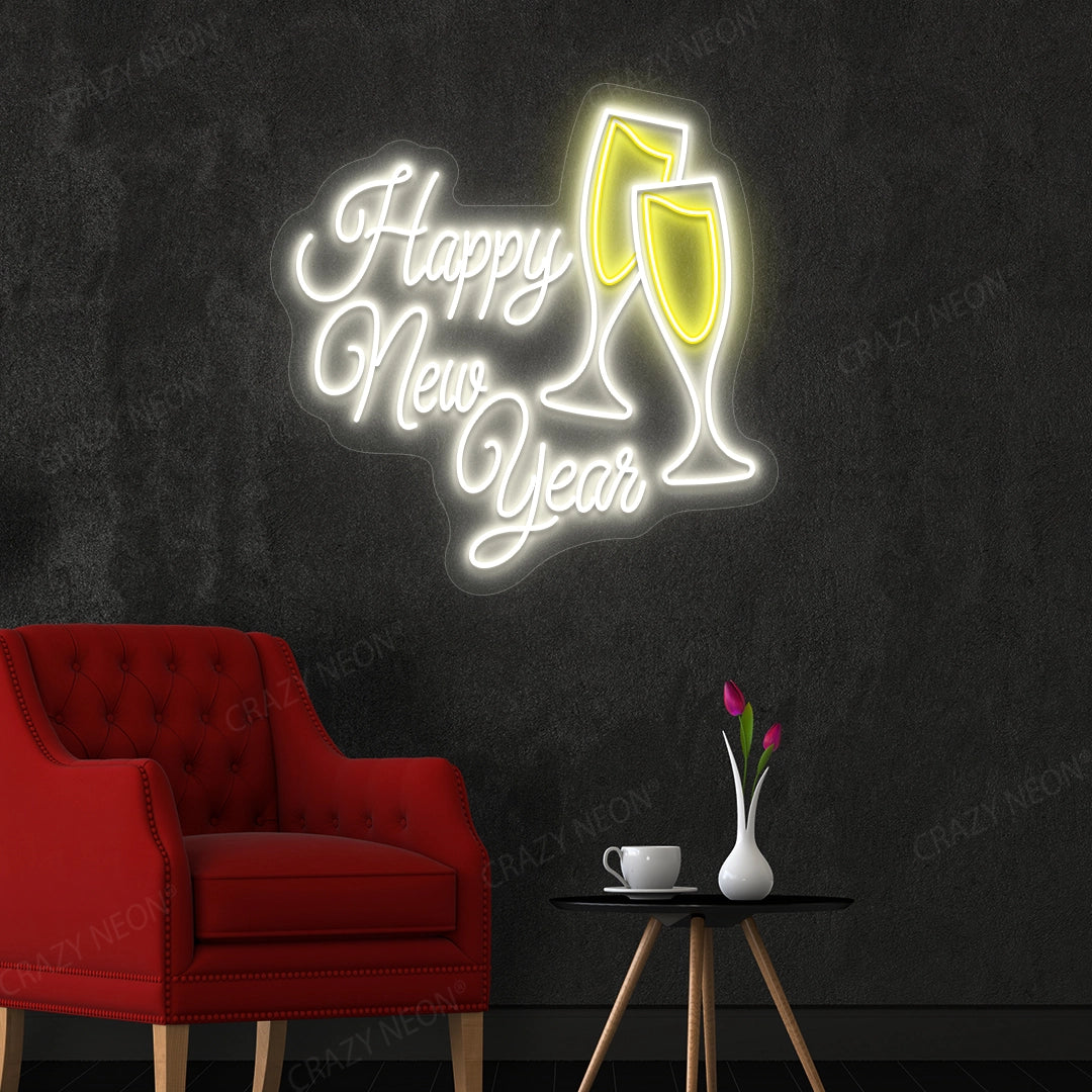 Happy New Year Neon Sign | Warm White