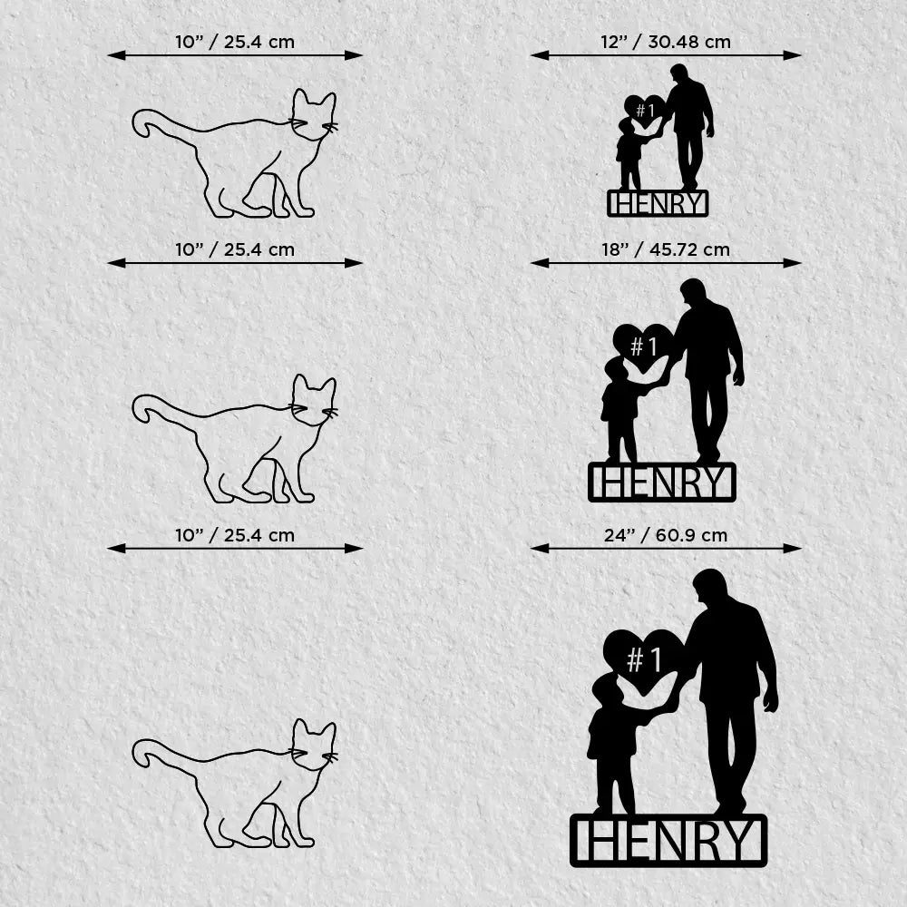 Boy Father Custom Metal Sign