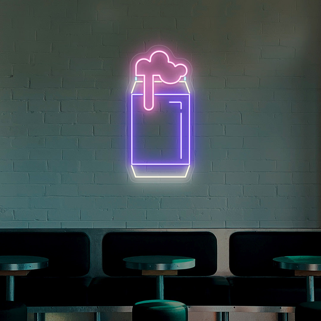 Beer Can Neon Sign | Multicolor | Blue