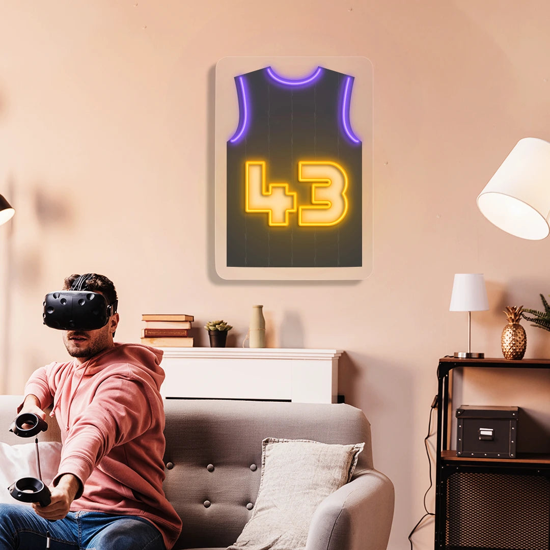 Toronto Siakam 43 Jersey Basketball Neon Artwork