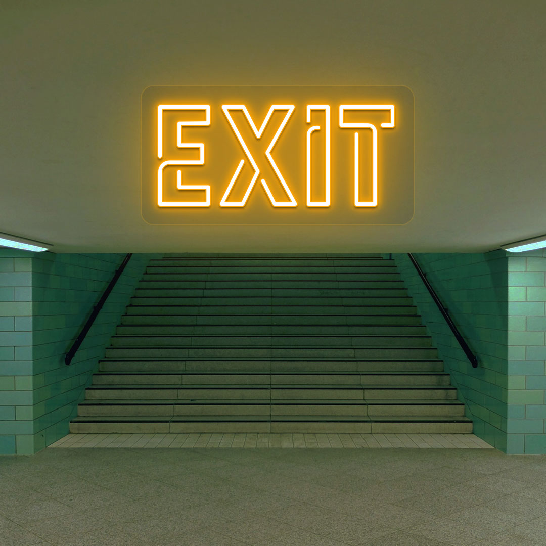 Exit Neon Sign | Orange