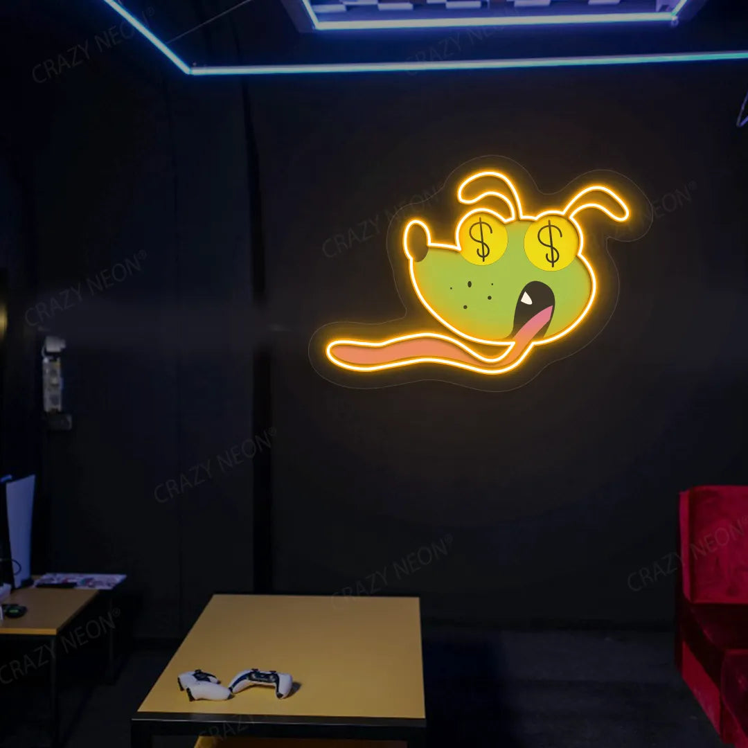Money Hound Neon Artwork | Orange