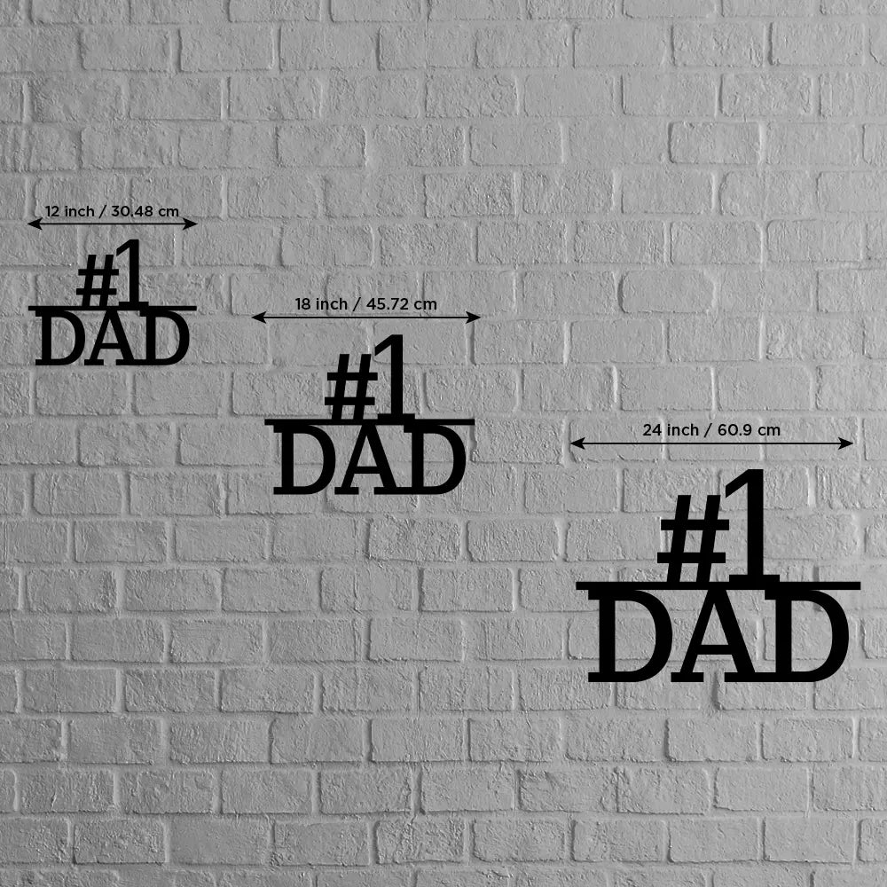 #1 DAD Metal Wall Art
