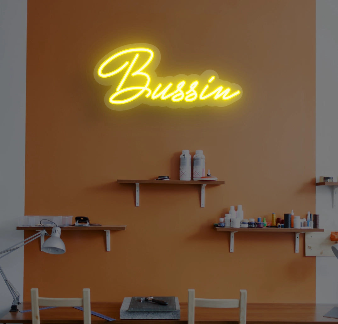 Bussin Neon Sign | Yellow