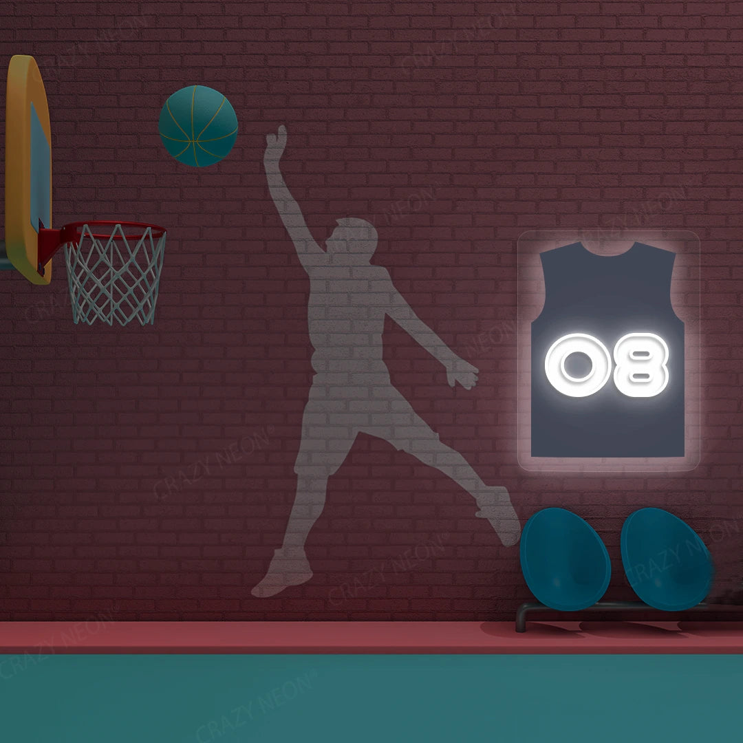 Washington Carrington 08 Jersey Basketball Neon Artwork