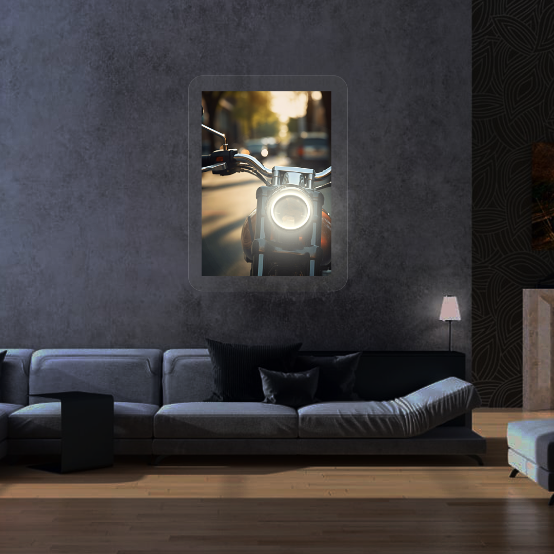 Halo Urban Moto Neon Artwork | Warmwhite