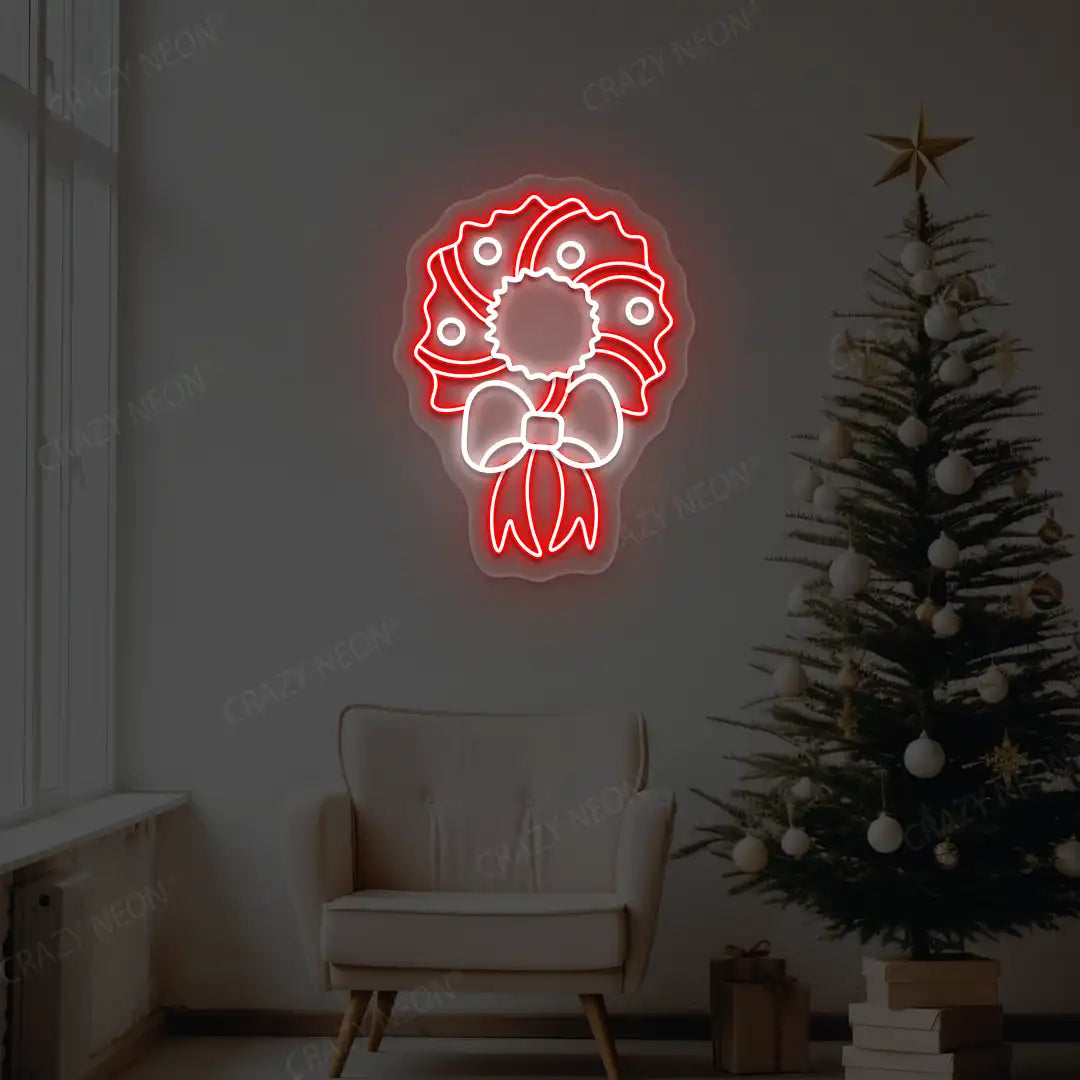 Festive Rosette Neon Sign | Red