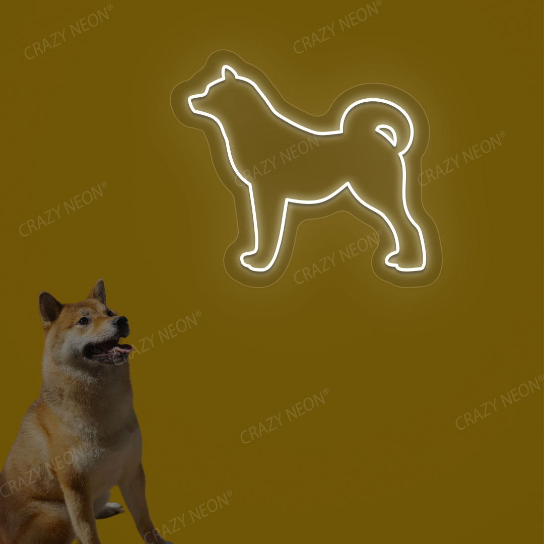 Shiba Inu Dog Neon Sign | Warmwhite