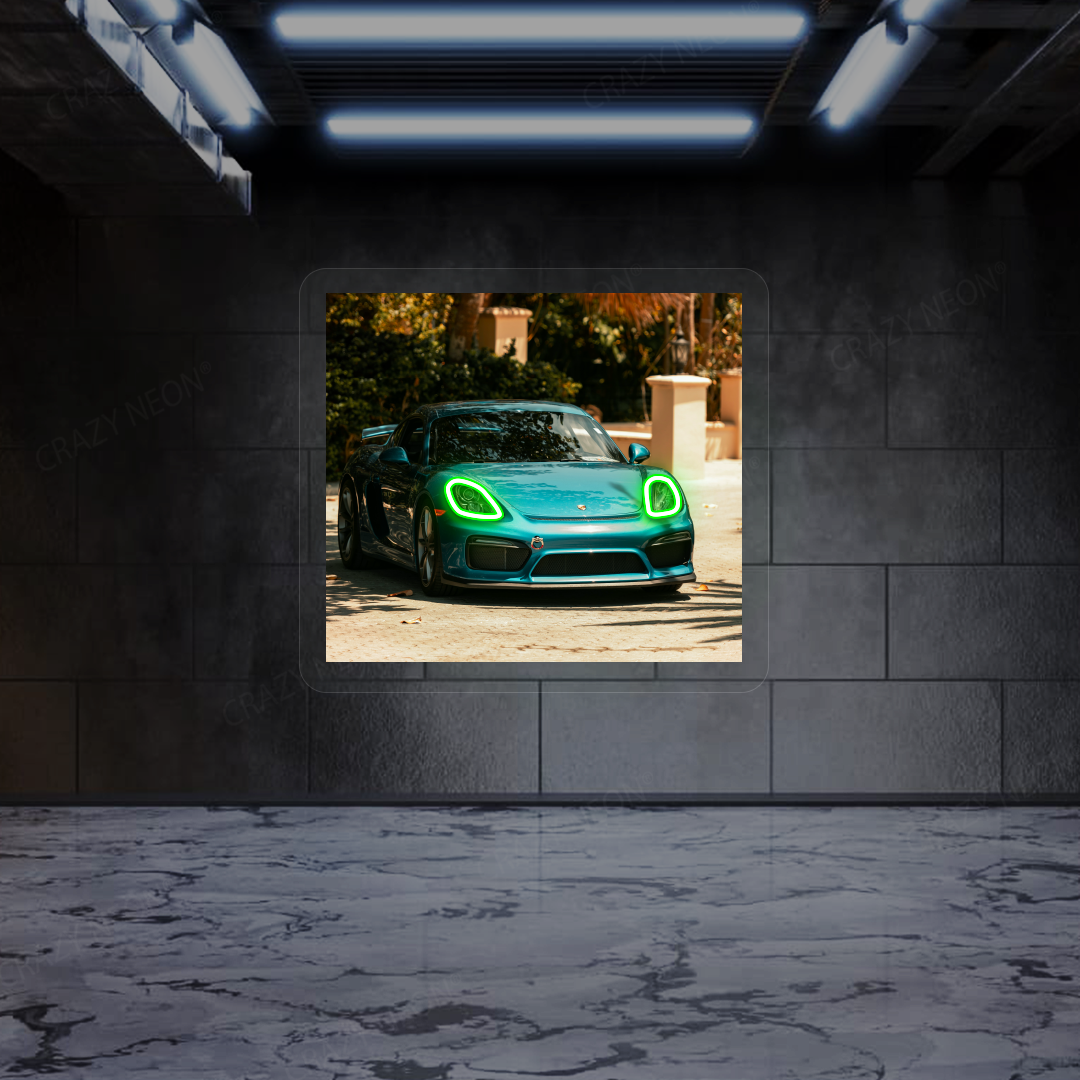 718 Cayman GT4 Neon Artwork | Green