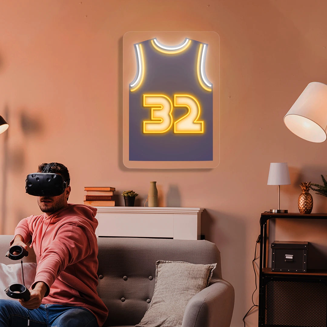 Phoneix Stoudemire 32 Jersey Basketball Neon Artwork