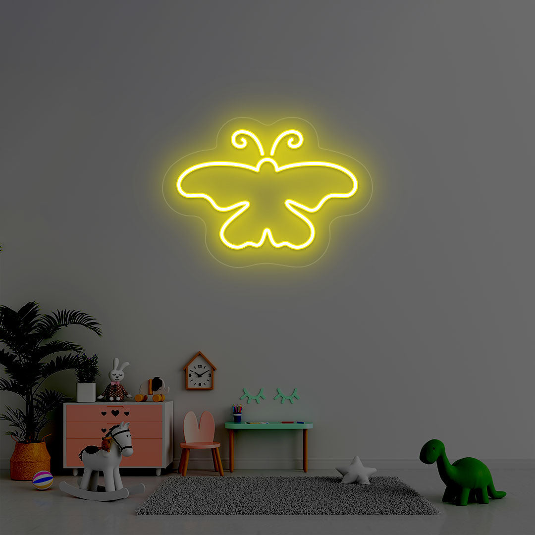 Butterfly Neon Sign | Yellow