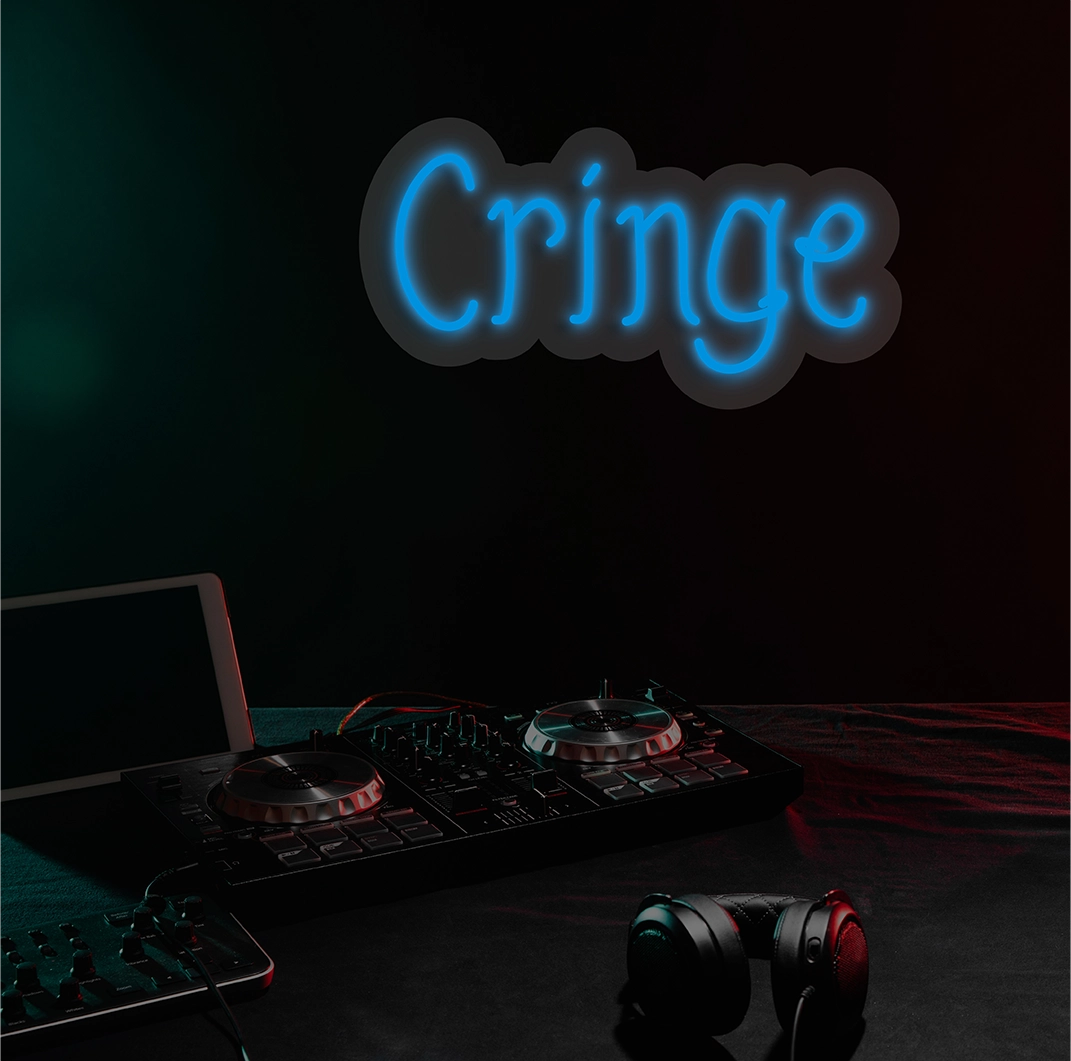 Cringe Neon Sign | Iceblue