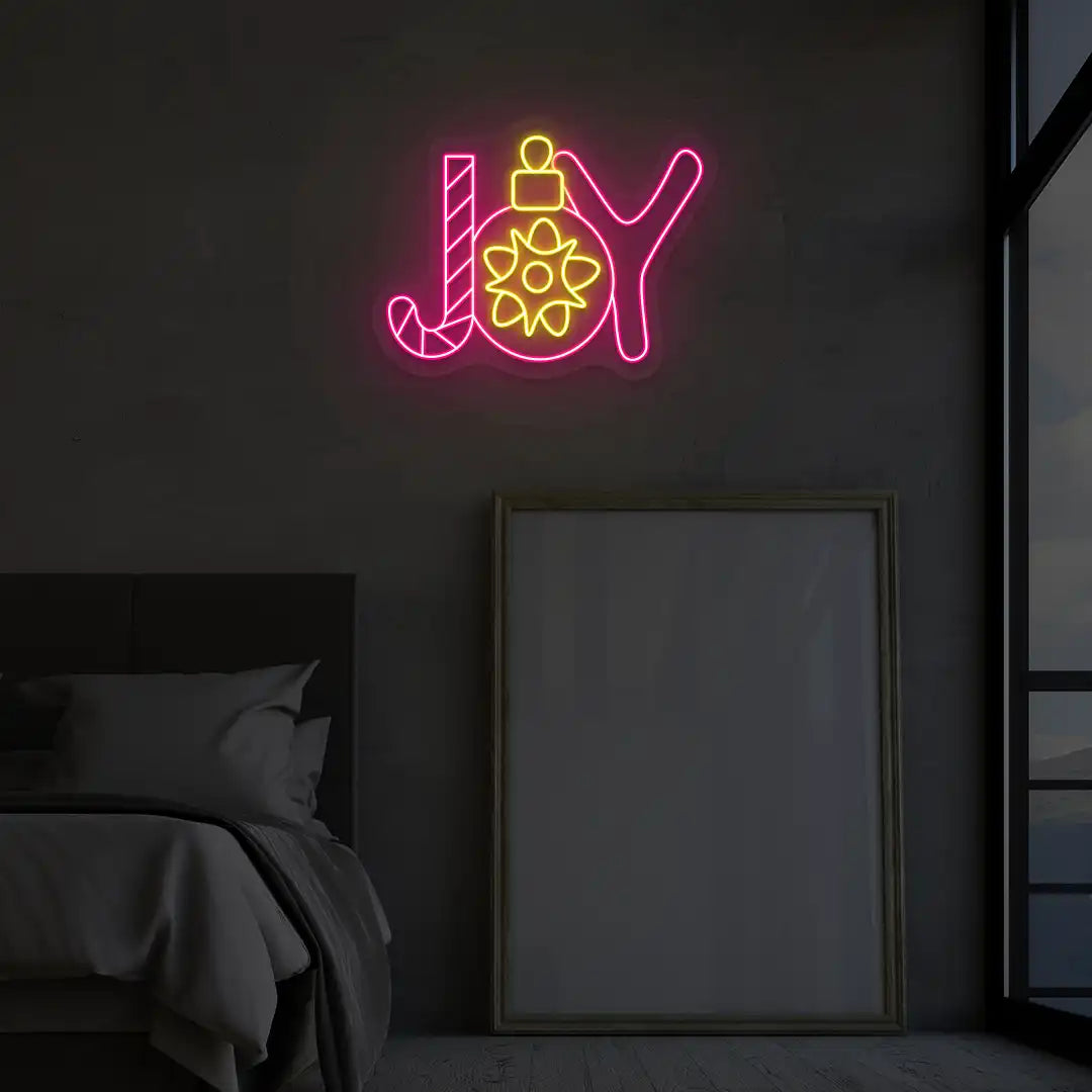 Festive Joy Neon Sign | Pink