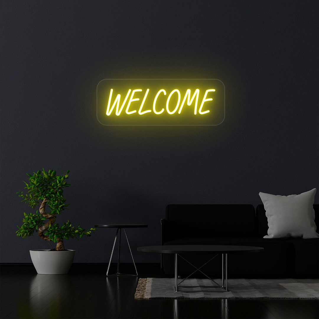 Welcome Neon Sign | Yellow