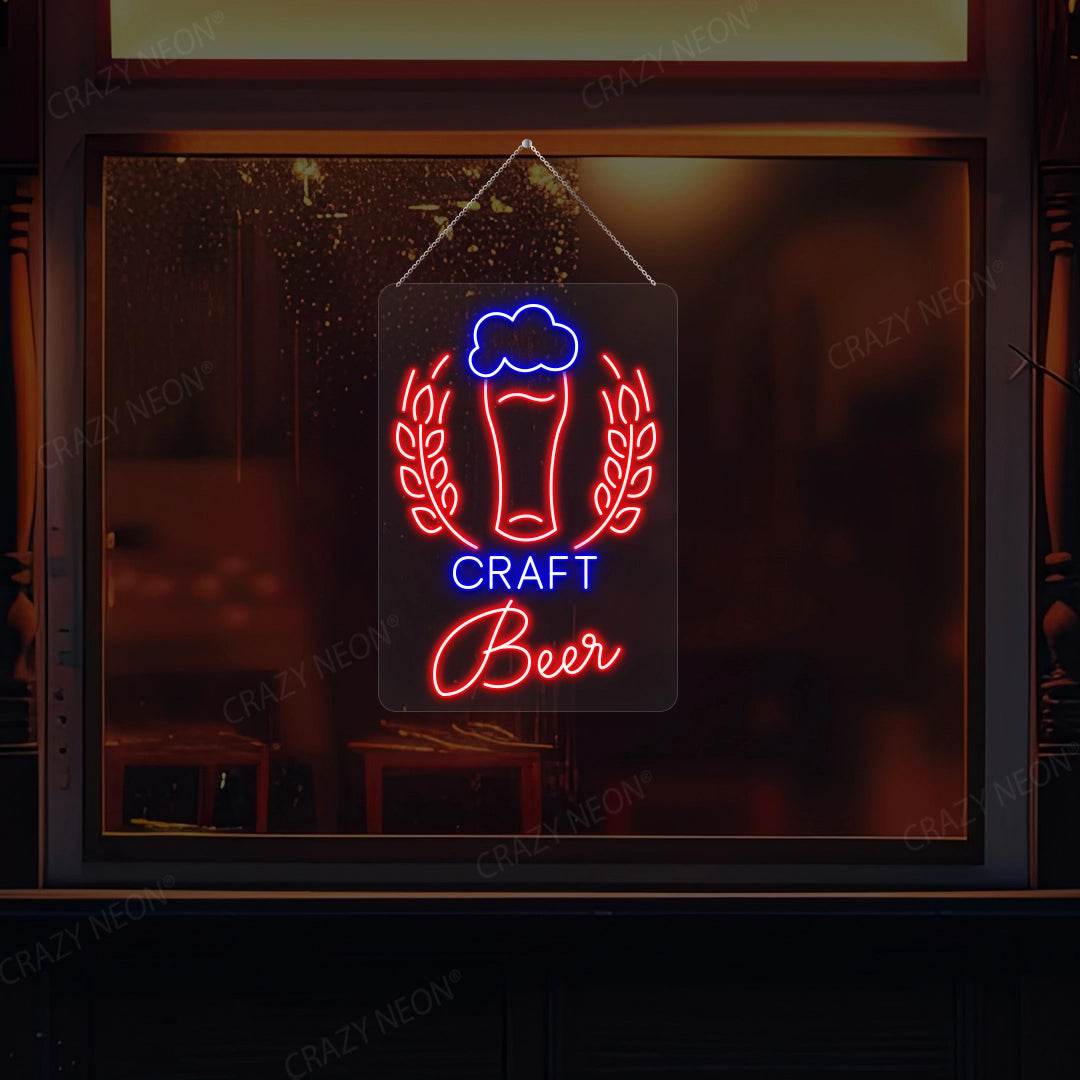 Craft Beer Neon Sign | Blue