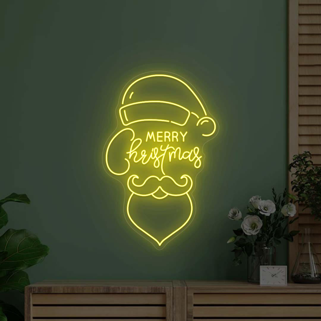 Merry Christmas Santa Neon Sign