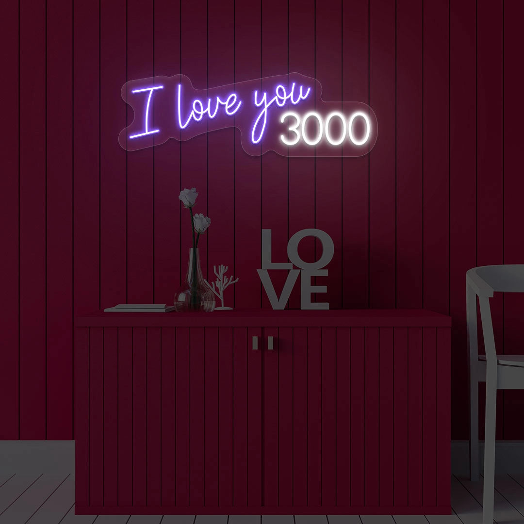 I Love You 3000 Neon Sign |  Purple