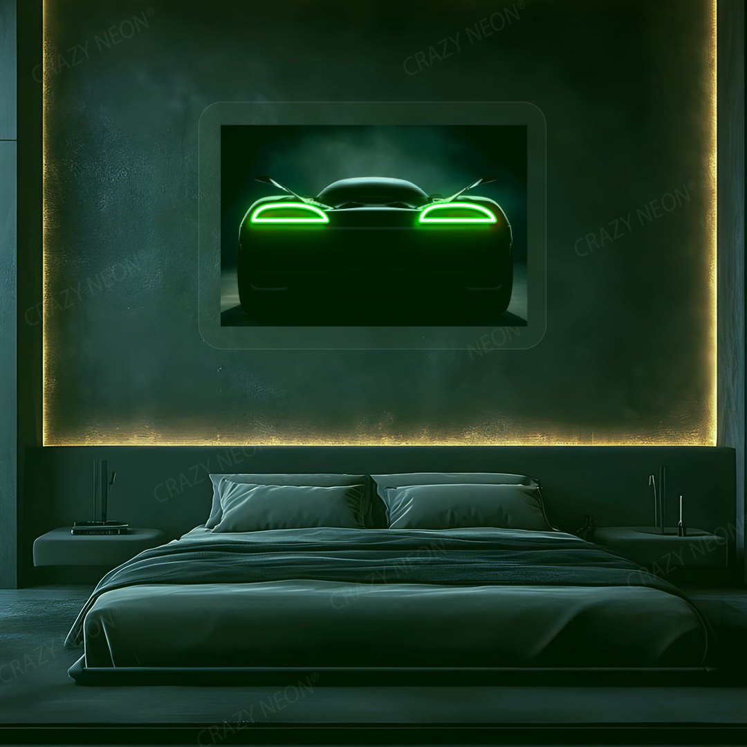 Backlight Glow Hypercar Neon Artwork | Green