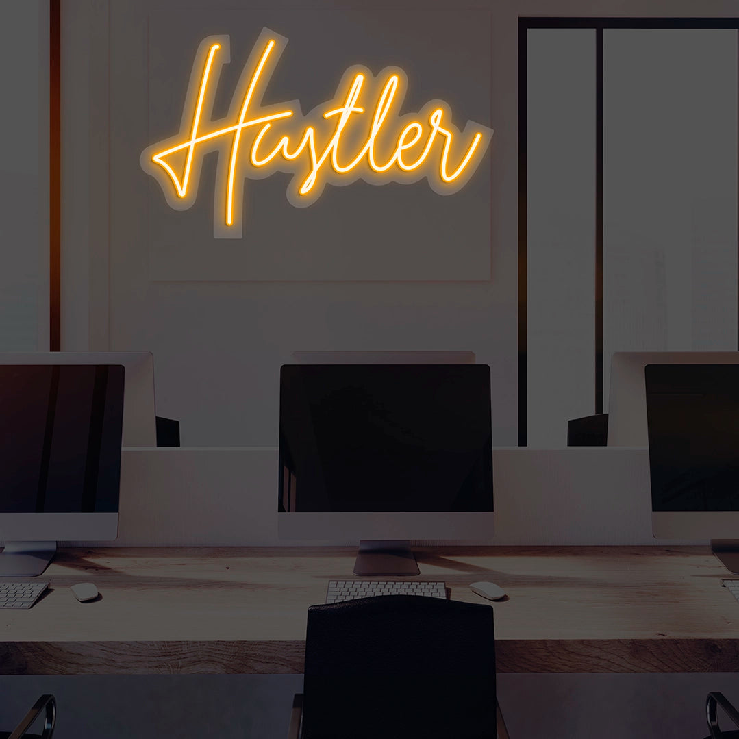 Hustler Neon Sign | orange