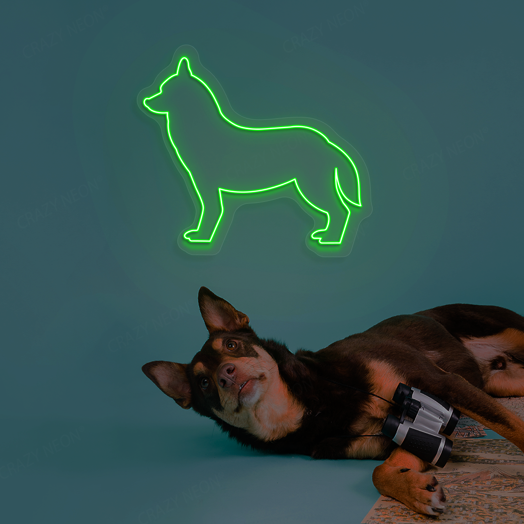 Husky Neon Sign | Green