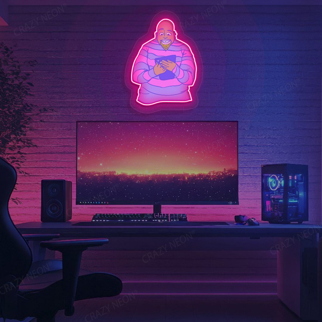 Scroll Mode On Neon Artwork | Pink