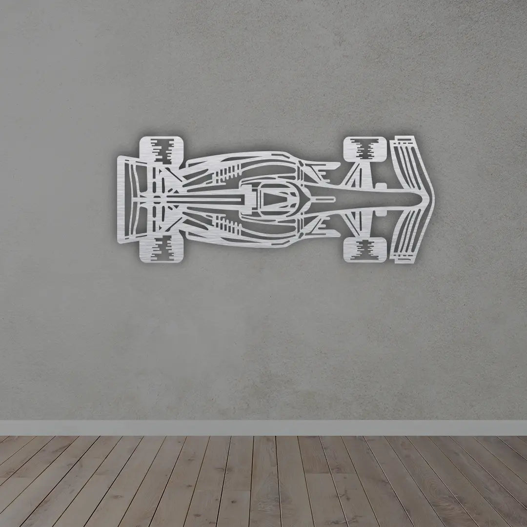 Racing Car Metal Sign