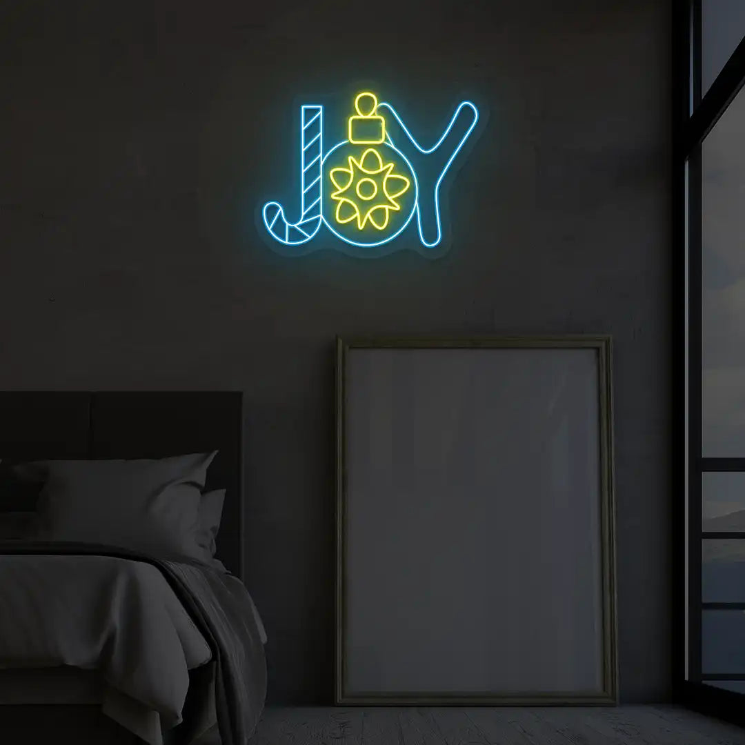 Festive Joy Neon Sign | Iceblue