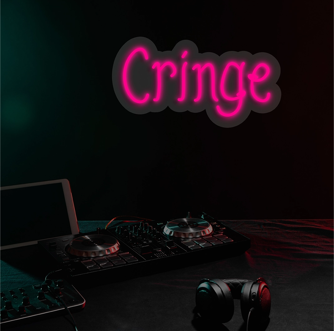 Cringe Neon Sign | Pink