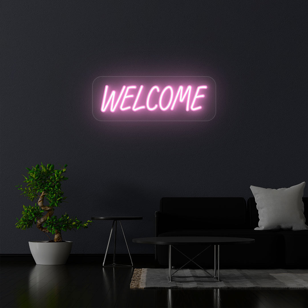 Welcome Neon Sign | Pink