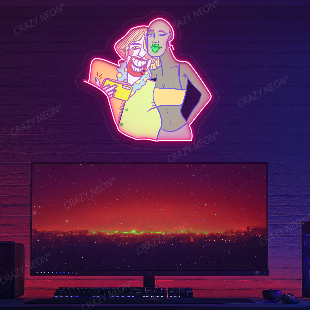 Snap Moment Neon Artwork | Pink