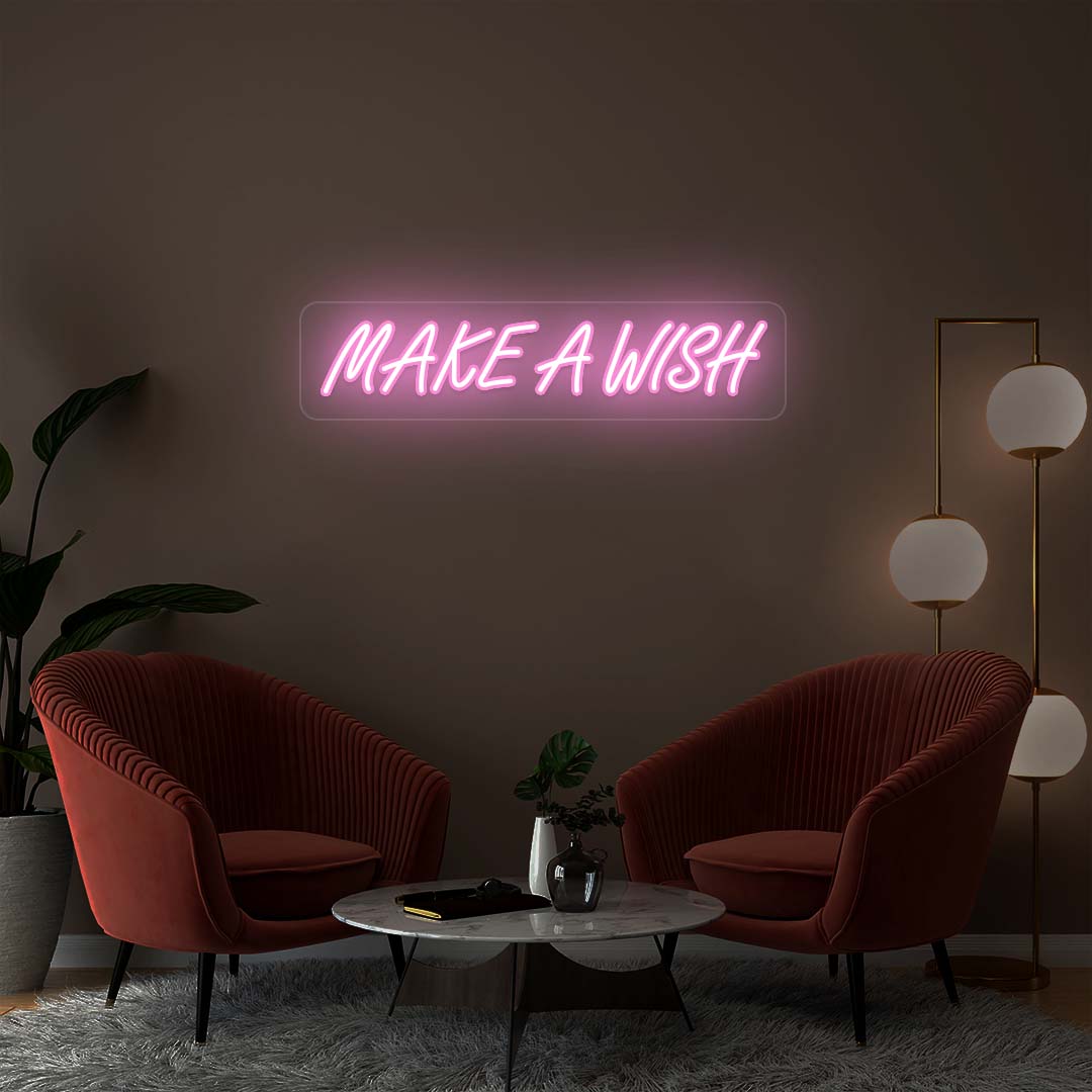 Make A Wish Neon Sign | Pink