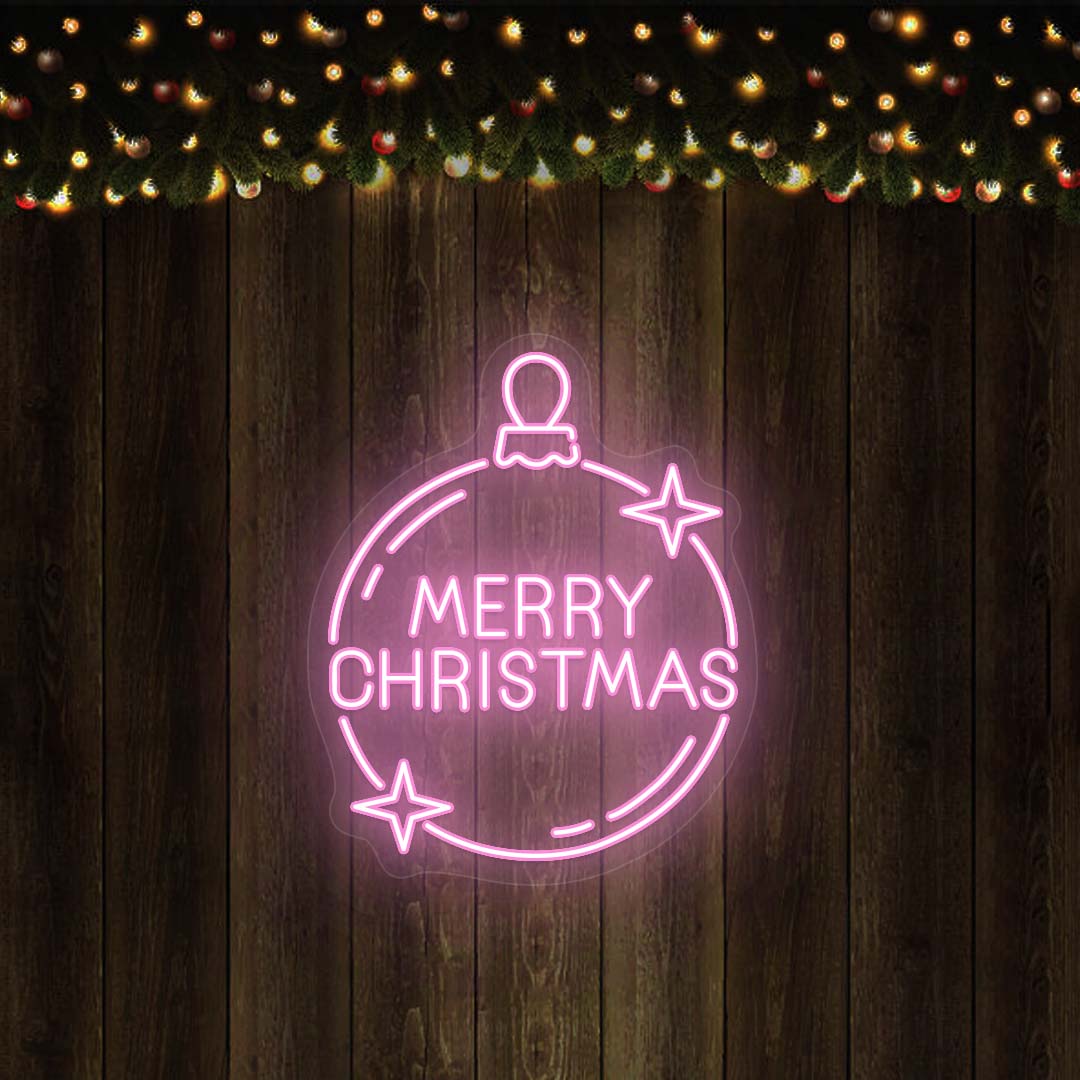 Merry Christmas Neon Sign | Pink
