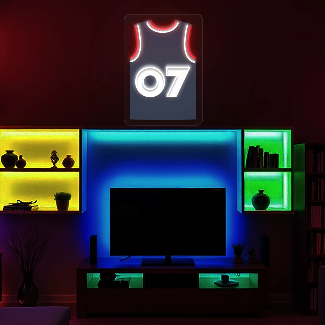 LA Harden 07 Jersey Basketball Neon Artwork