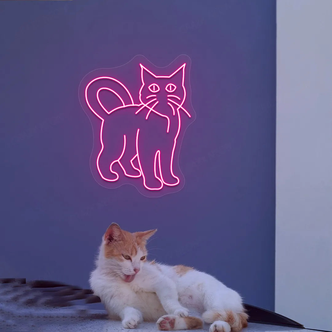 Cat Neon Sign | Pink