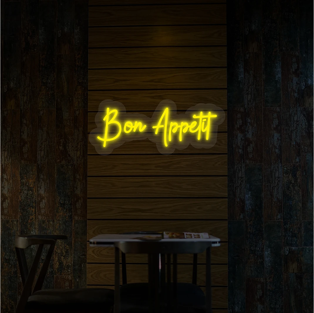 Bon Appetit Neon Sign | Yellow