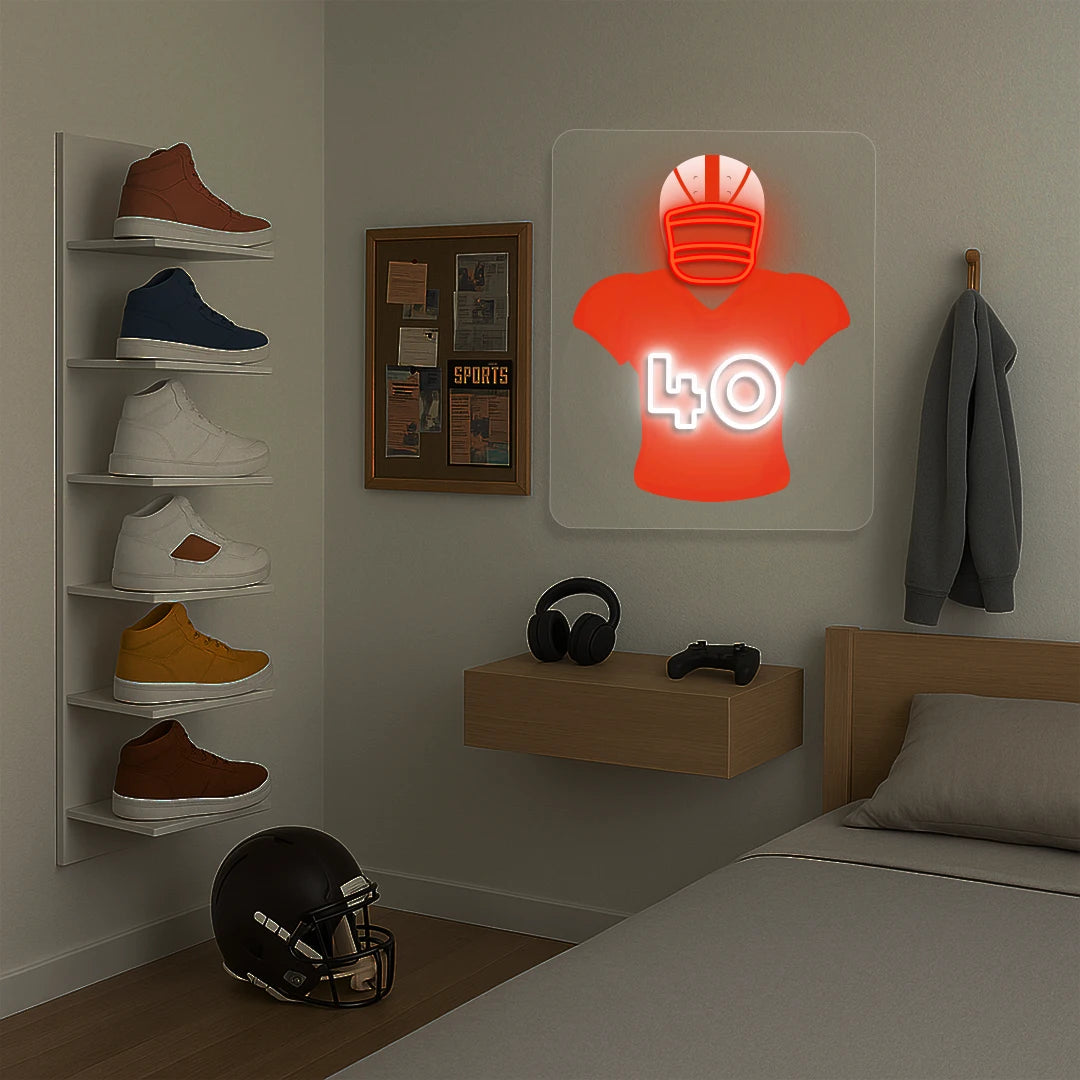 Arizona Tillman 40 Jersey Football Neon Artwork