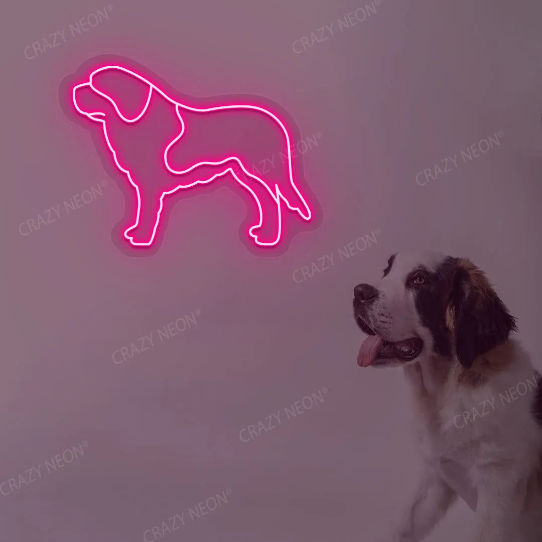 Saint Bernard Neon Sign | Pink