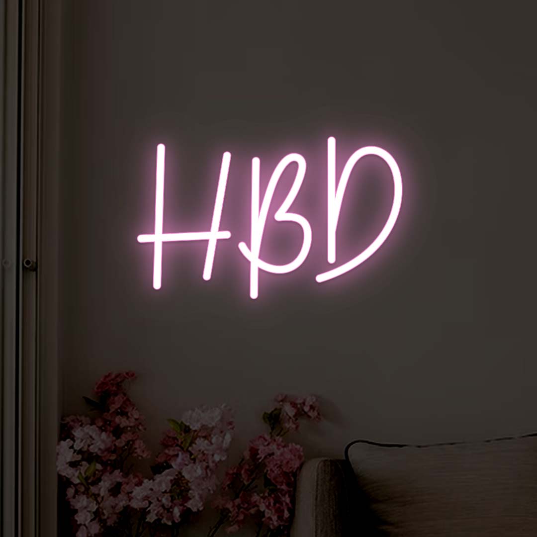 Happy Birthday Neon Sign | Pink