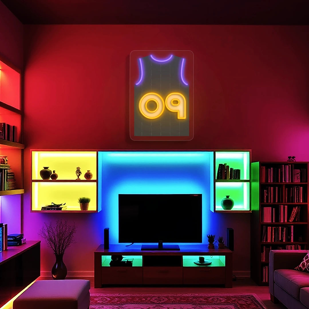 Toronto Barrett 09 Jersey Basketball Neon Artwork