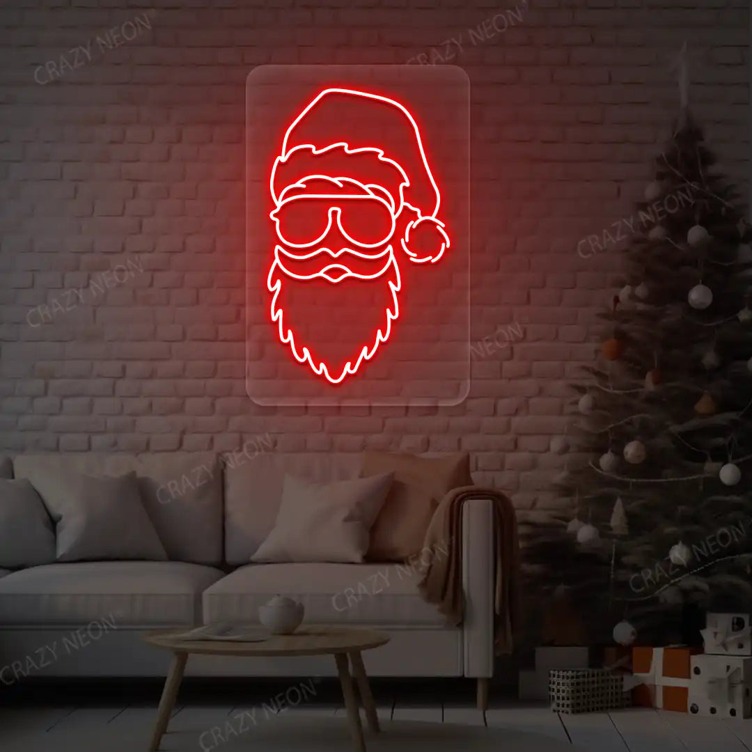 Cool Santa Neon Sign | Red