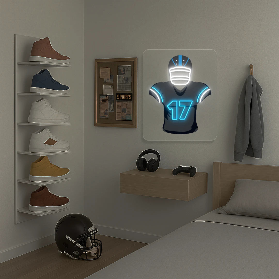 Carolina Legette 17 Jersey Football Neon Artwork